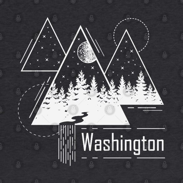 Washington Mountain Evergreens Shirt by RKP'sTees